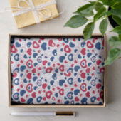 Rot-Blau-Herzen-Tissue-Papier Seidenpapier (Geschenk)