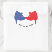 Rot Blau Hog Aufkleber (Tasche)