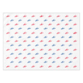 Rot-Blau-Hummermuster Patriotisch Tischdecke (Vorderseite (Horizontal))