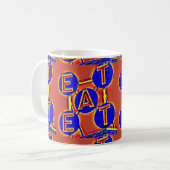 Rot/Blau isst Tasse (Vorderseite Links)