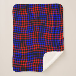 Rot-blau kariertes nahtloses Muster Sherpadecke