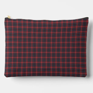 Rot-blau kariertes Tartan-Muster Zubehörtasche