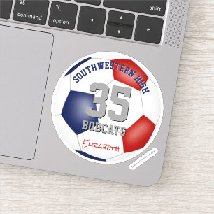 Rot-Blau-Kinder Teenager in den Farben der Fußball Aufkleber