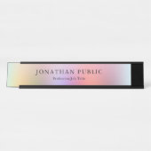 Rot-Blau-Lila-grüne gelbe Vorlage Schreibtischnamensplakette (Vorderseite )