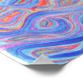 Rot, blau, lila poster (Ecke)