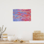 Rot, blau, lila poster (Küche)