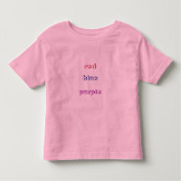 Rot, Blau, lila Wortfarbe Shirts