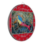 Rot-Blau-Meerjungfrau Dartscheibe (Vorderseite Links)