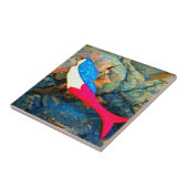 Rot-Blau-Meerjungfrau Fliese (Seite)