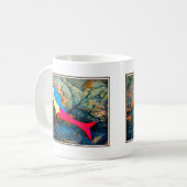 Rot-Blau-Meerjungfrau Kaffeetasse (Vorderseite Links)