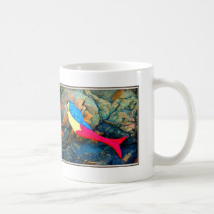 Rot-Blau-Meerjungfrau Kaffeetasse