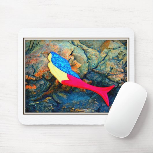 Rot-Blau-Meerjungfrau Mousepad (Mit Mouse)