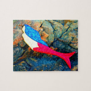 Rot-Blau-Meerjungfrau Puzzle