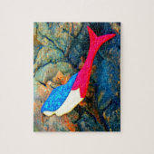 Rot-Blau-Meerjungfrau Puzzle (Vertikal)