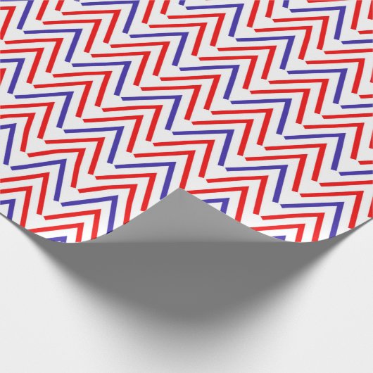 Rot-Blau-Muster Geschenkpapier (Ecke)