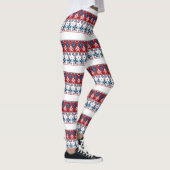 Rot-Blau-Ornament Leggings (Rechts)