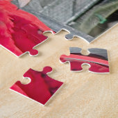 Rot-Blau-Papageien sitzen zusammen Puzzle (Seite)