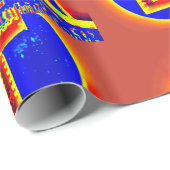 Rot-Blau-Papier Geschenkpapier (Rolleneckpunkt)