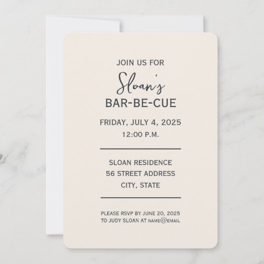 Rot-Blau-Party Einladung (Rückseite)