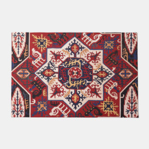 Rot & Blau Persisches Design Fußmatte