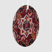 Rot & Blau Persisches Design Ornament (Vorderseite)