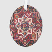 Rot & Blau Persisches Design Ornament (Vorderseite)