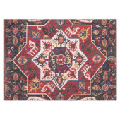 Rot & Blau Persisches Design Tischdecke (Vorderseite (Horizontal))