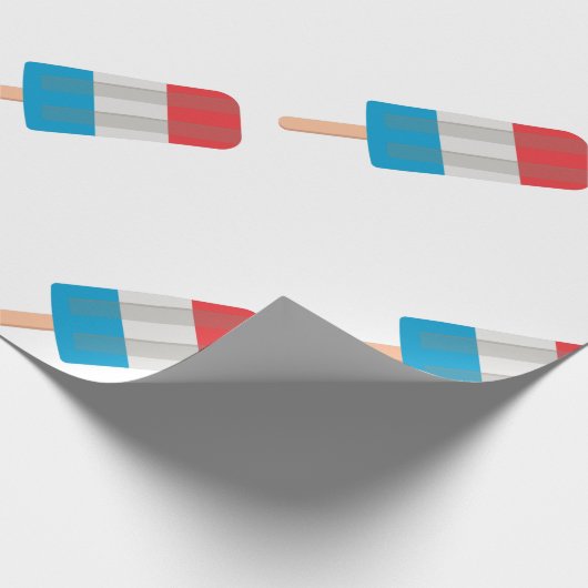 Rot-Blau-Popsikel Geschenkpapier (Ecke)