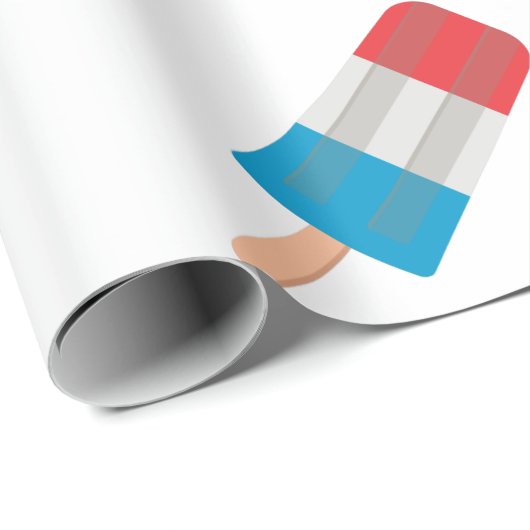 Rot-Blau-Popsikel Geschenkpapier (Rolleneckpunkt)