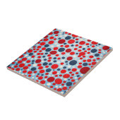 Rot Blau Punkte Muster Fliese (Seite)