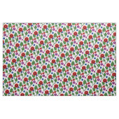Rot/blau/rosa Blume/grüne Blätter/Folk Stoff (Fat Quarter (45,7 x 55,9 cm))