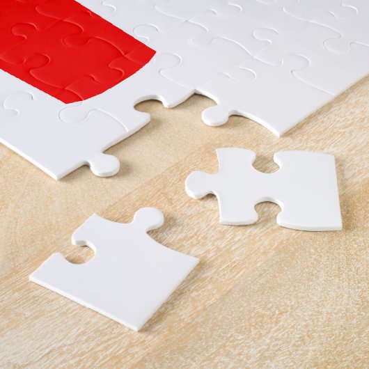 Rot/blau/rosa/grün Nordisches Folklopferd Dala Puzzle (Seite)