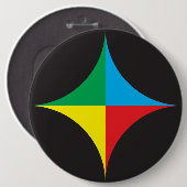 Rot-Blau-Stern Button (Vorne & Hinten)