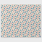 Rot Blau Stern Geschenkverpackungspapier Geschenkpapier (Flach)