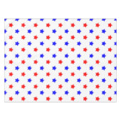 Rot-Blau-Sterne Modernes Muster Tischdecke (Vorderseite (Horizontal))