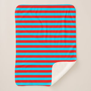 Rot Blau Streifen Design Sherpadecke
