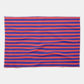 Rot Blau Streifen Koch Geschirrtuch (Horizontal)