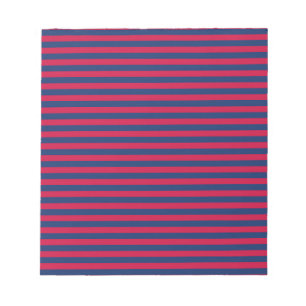 Rot Blau Streifen Muster Notizblock
