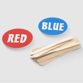 Rot Blau Team Spiel Paddle Schild Fächer (Non-assembled)