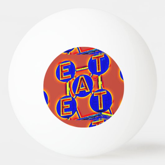 Rot-Blau-Tischtennisball Tischtennisball (Vorderseite)
