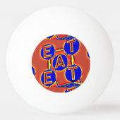 Rot-Blau-Tischtennisball Tischtennisball (Rückseite)
