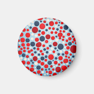 Rot Blau Tupfenmuster Magnet