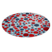 Rot Blau Tupfenmuster Schneidebrett (Ecke)