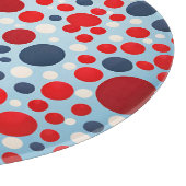 Rot Blau Tupfenmuster Schneidebrett (Ecke)
