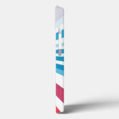 Rot, Blau und Grau-Muster Mobile Case-Mate iPhone Hülle (Rückseite / Links)