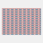 Rot, Blau und Weiß des Wassers gemustert Geschenkpapier Set (Vorderseite 3)