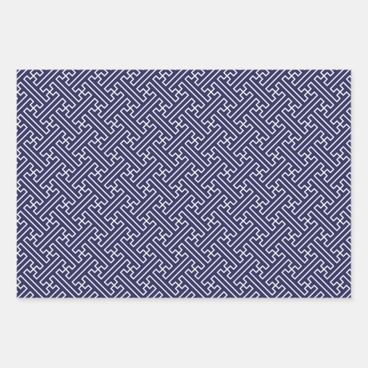 Rot, Blau und Weiß Moderne, einfach Geschenkpapier Set (Vorderseite 2)