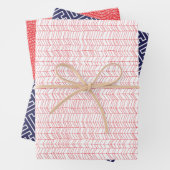 Rot, Blau und Weiß Moderne, einfach Geschenkpapier Set (Beispiel)