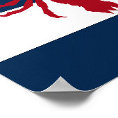 Rot, blau und weiß, nautische Hummer Poster (Ecke)