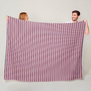 Rot, blau und weiß Streifen Fleecedecke